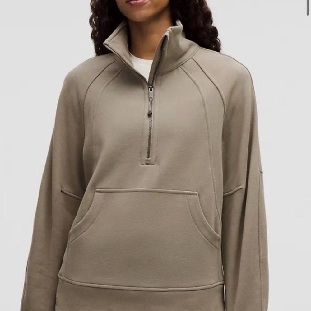 Lululemon NWT, still in package, Taupe Half-Zip Sweatshirt